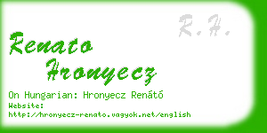 renato hronyecz business card