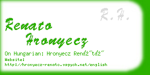 renato hronyecz business card